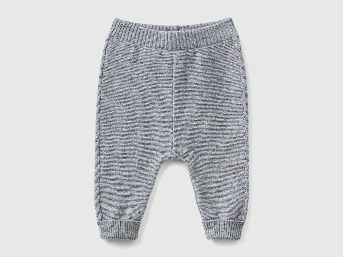 Pantaloni con trecce in misto lana riciclata