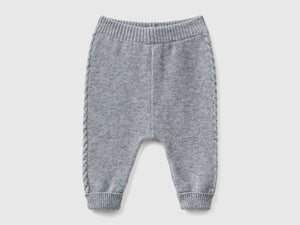 Pantaloni con trecce in misto lana riciclata