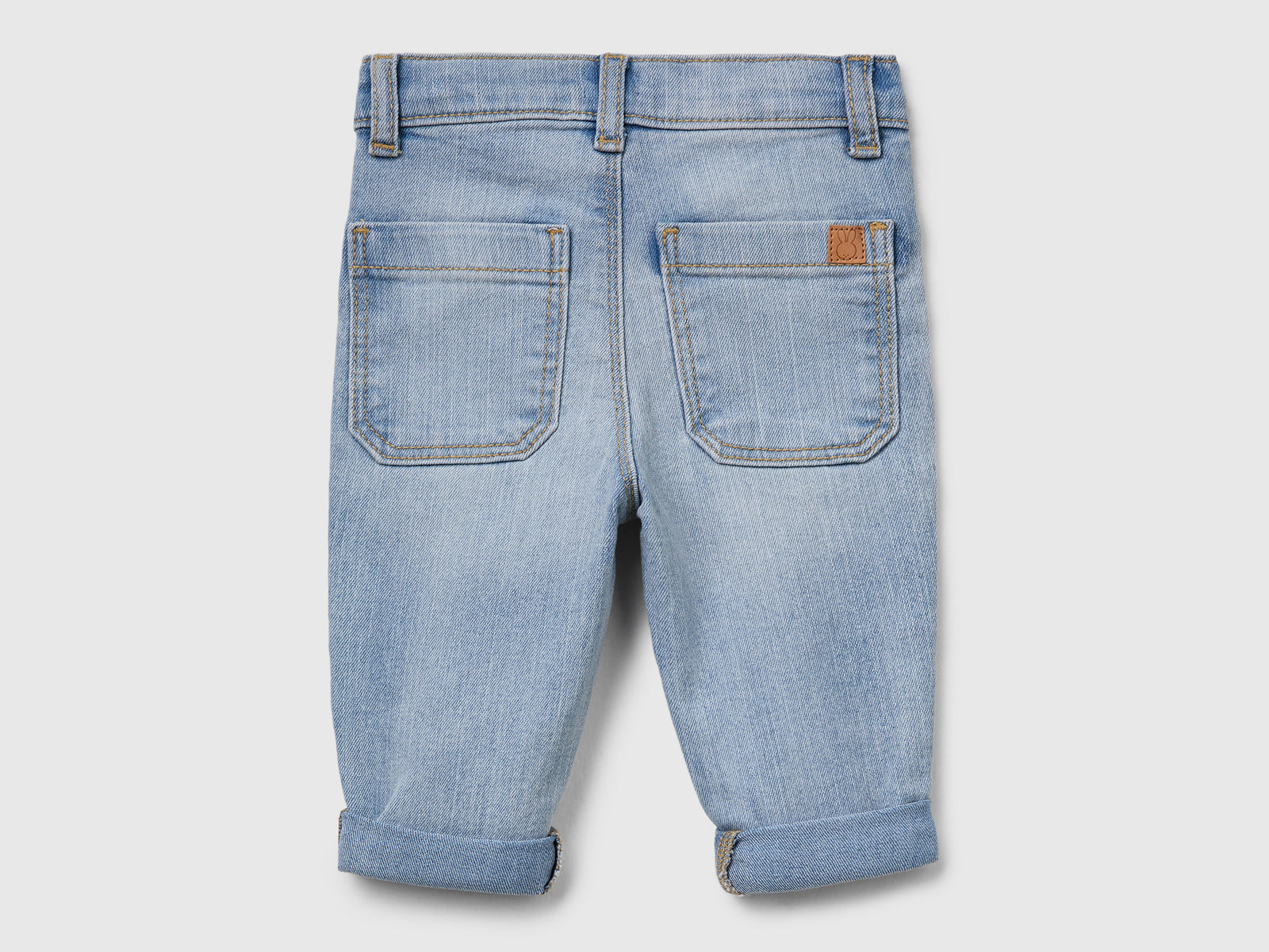 Jeans stretch da neonato azzurro 2 | Benetton Outlet