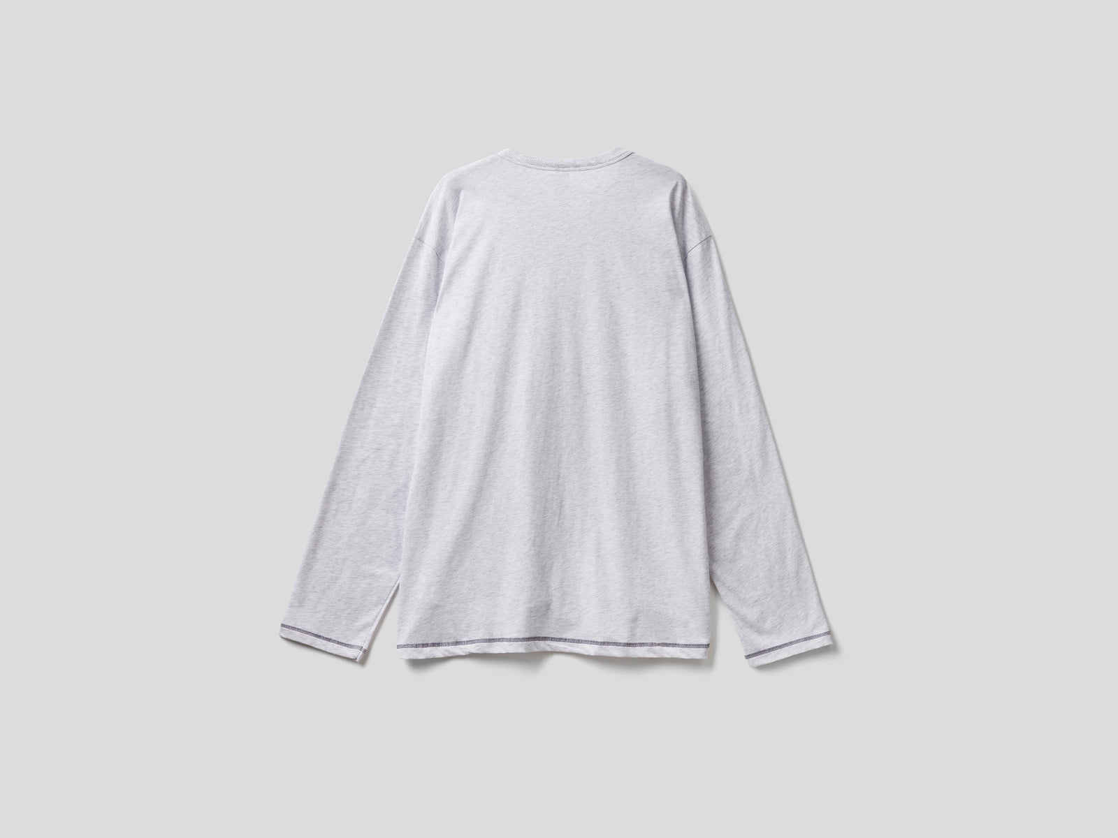 T-shirt Puffi in cotone a fibra lunga da uomo grigio 2 | Benetton Outlet