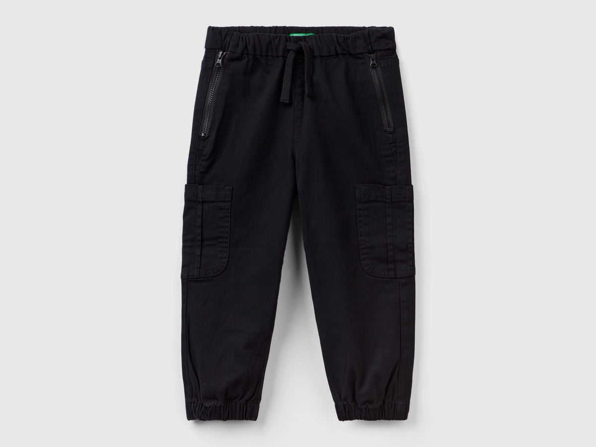 Joggers cargo in cotone stretch