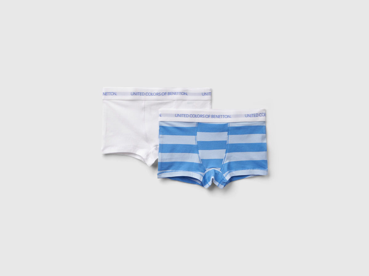 Due boxer in cotone bio stretch