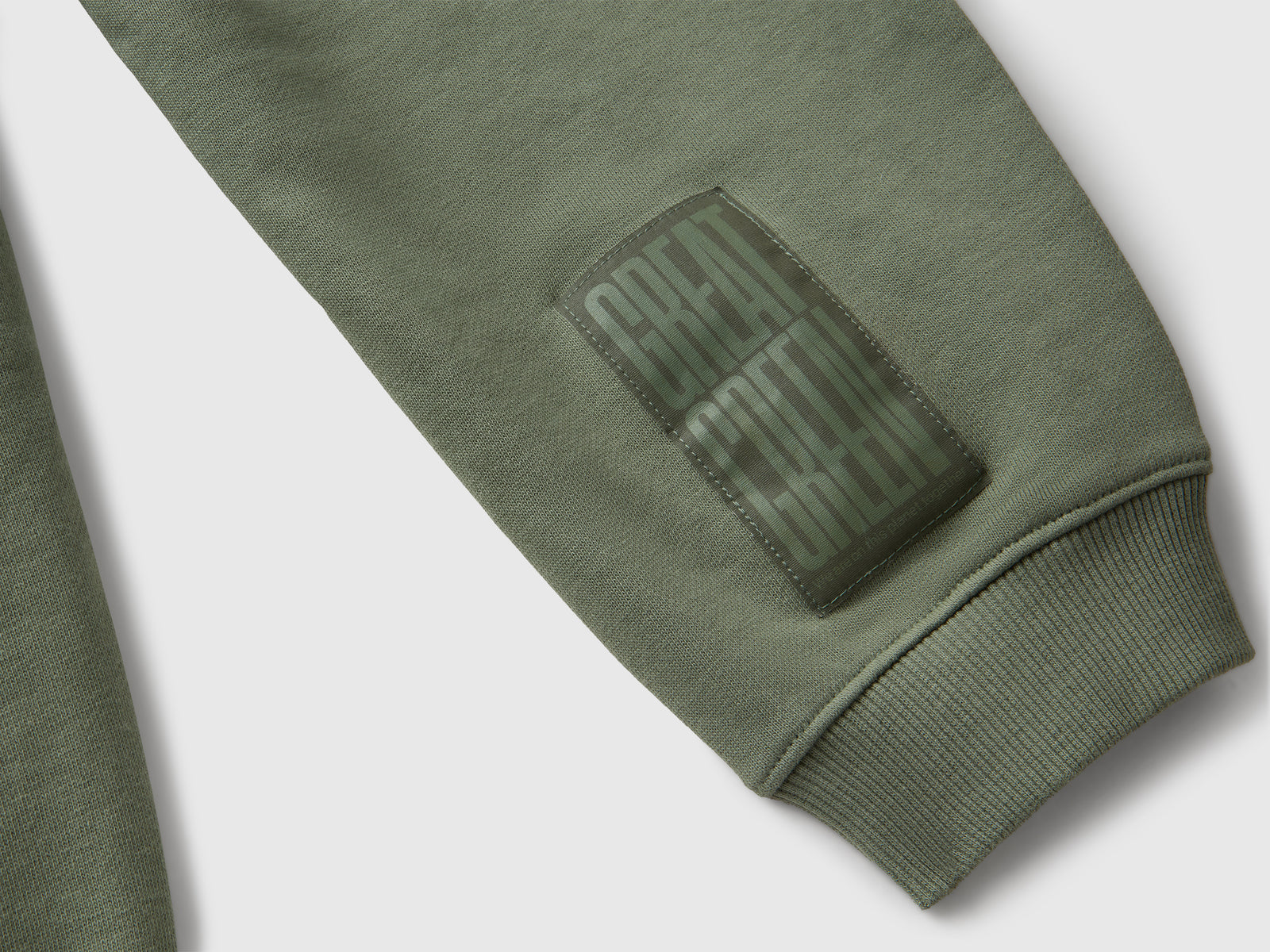 Joggers in puro cotone da bambino verde militare 4 | Benetton Outlet
