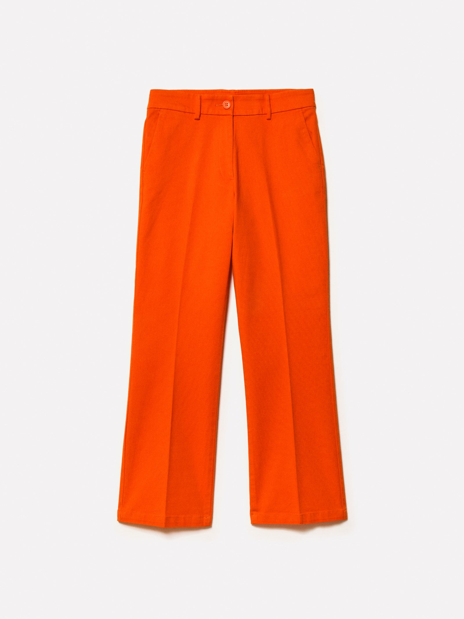 Red flare fit trousers da donna arancione | Sisley Outlet
