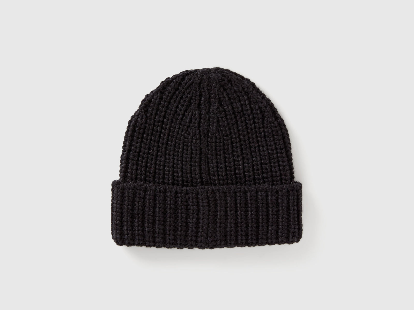 Berretto in misto lana da bambino nero 2 | Benetton Outlet