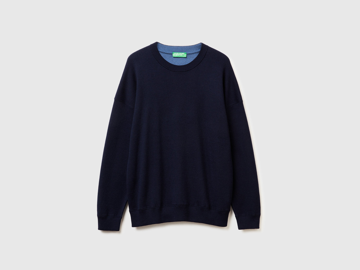 Maglia over fit da uomo blu scuro | Benetton Outlet