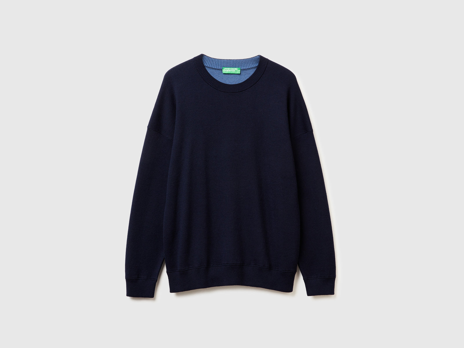 Maglia over fit da uomo blu scuro | Benetton Outlet