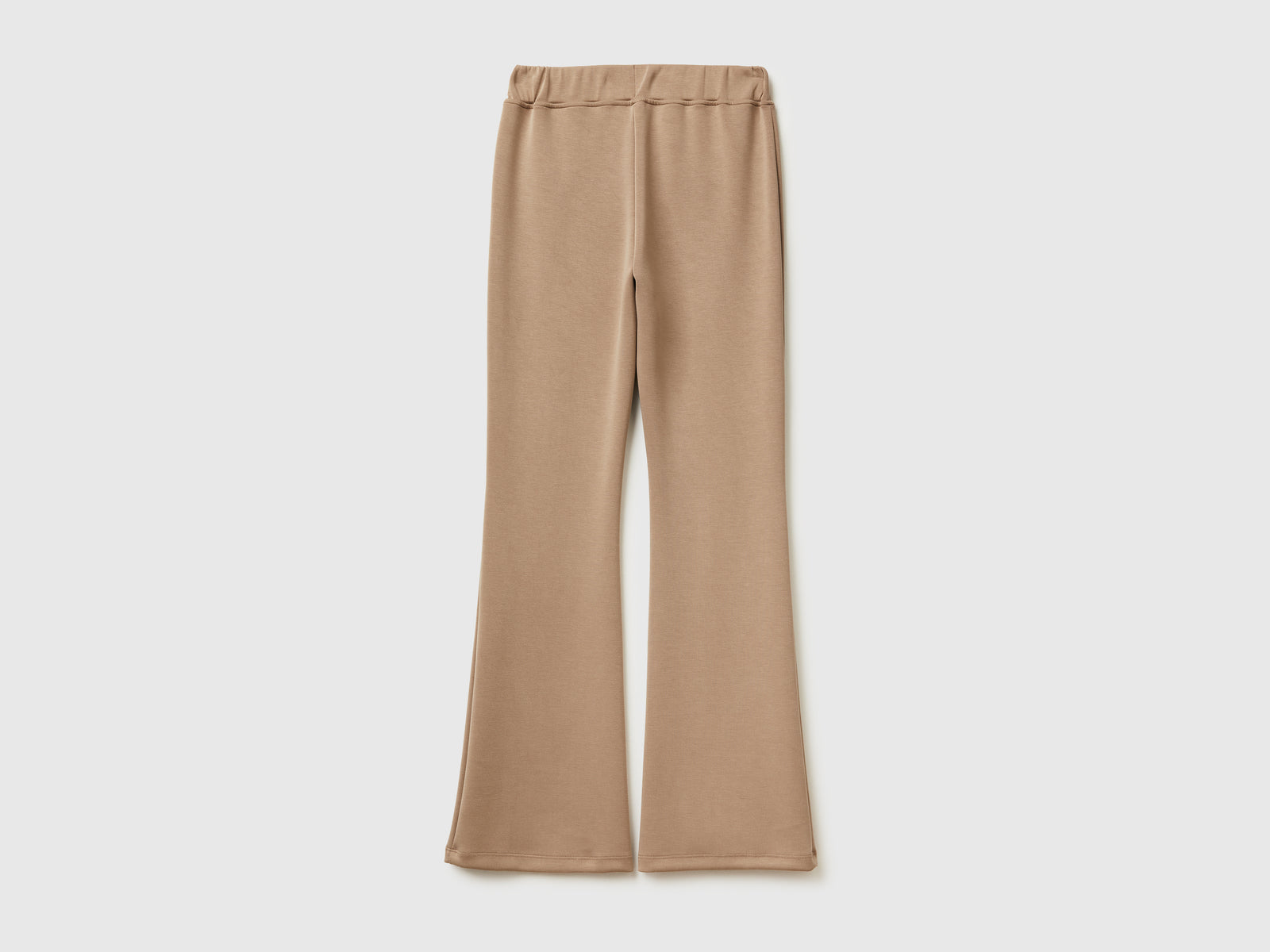 Pantaloni flare fit in felpa da donna bianco panna 2 | Benetton Outlet