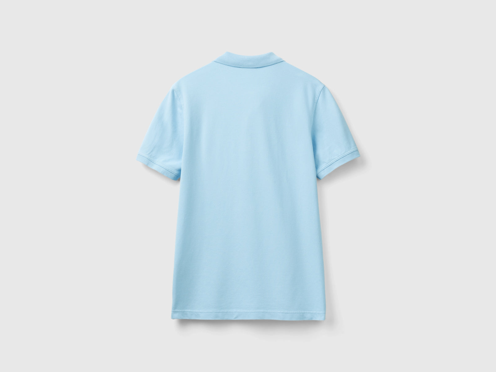 Polo slim fit carta da zucchero da uomo azzurro 2 | Benetton Outlet