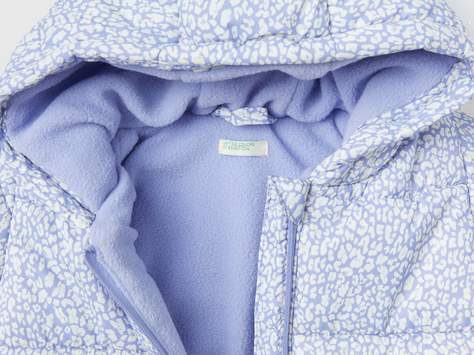 Giubbotto fantasia con zip e cappuccio da neonato multi-color 3 | Benetton Outlet
