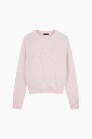 Maglia con intarsio lettering