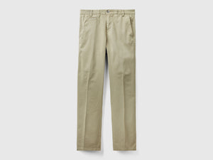 Chino slim fit in cotone verde salvia