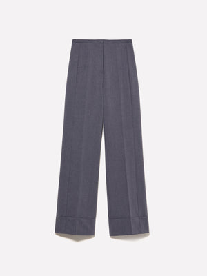 Pantaloni con maxi risvolto