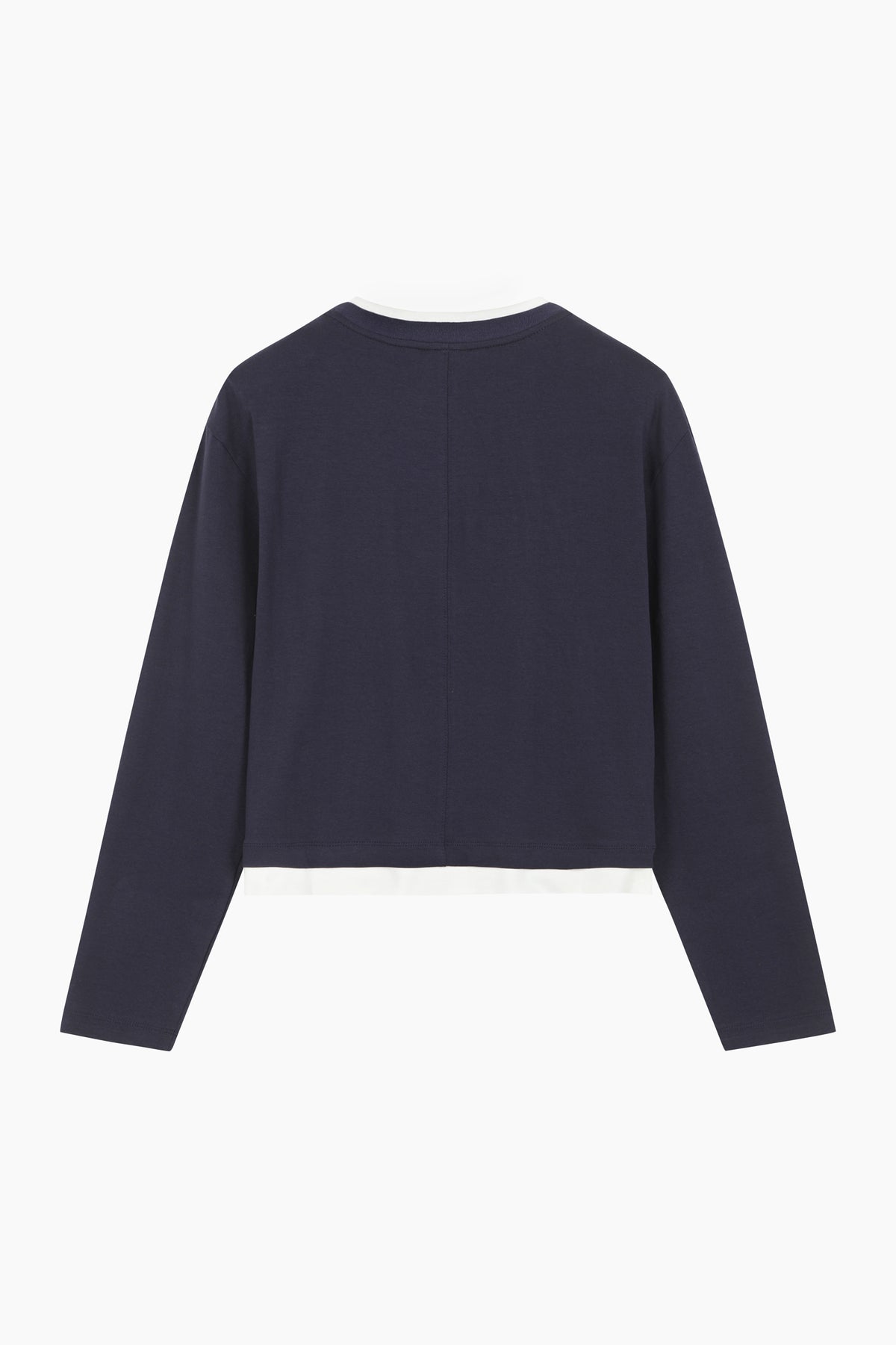 T-shirt con contrasto e ricamo