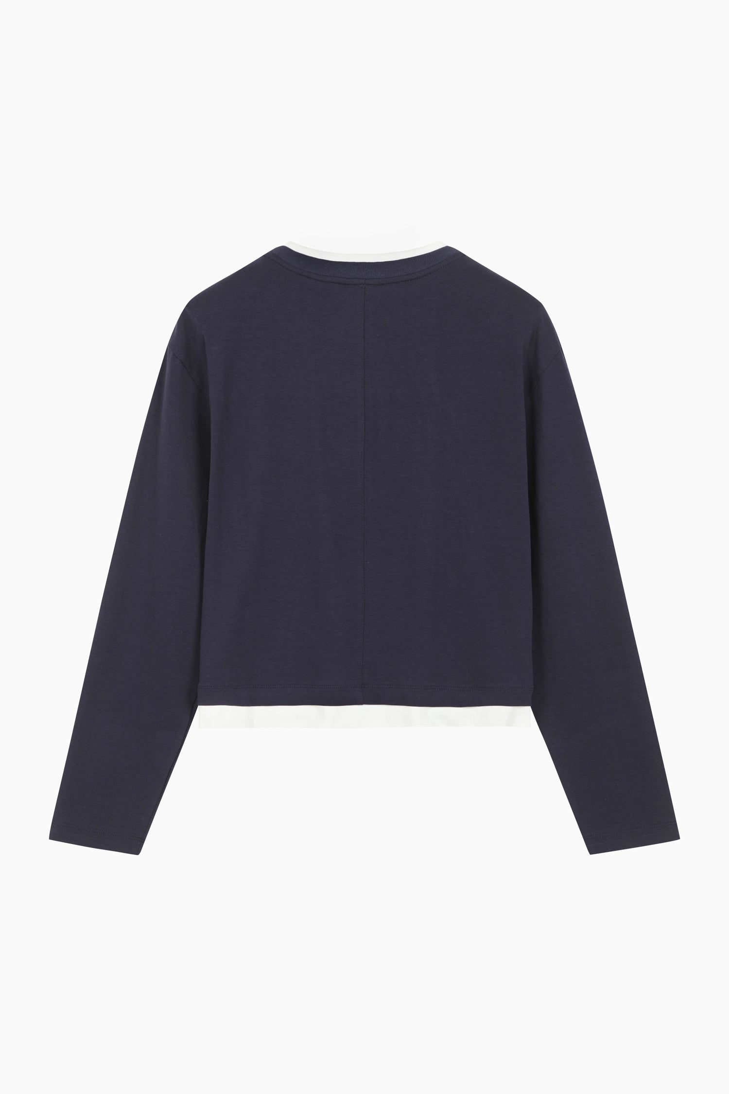 T-shirt con contrasto e ricamo da donna blu scuro 2 | Sisley Outlet