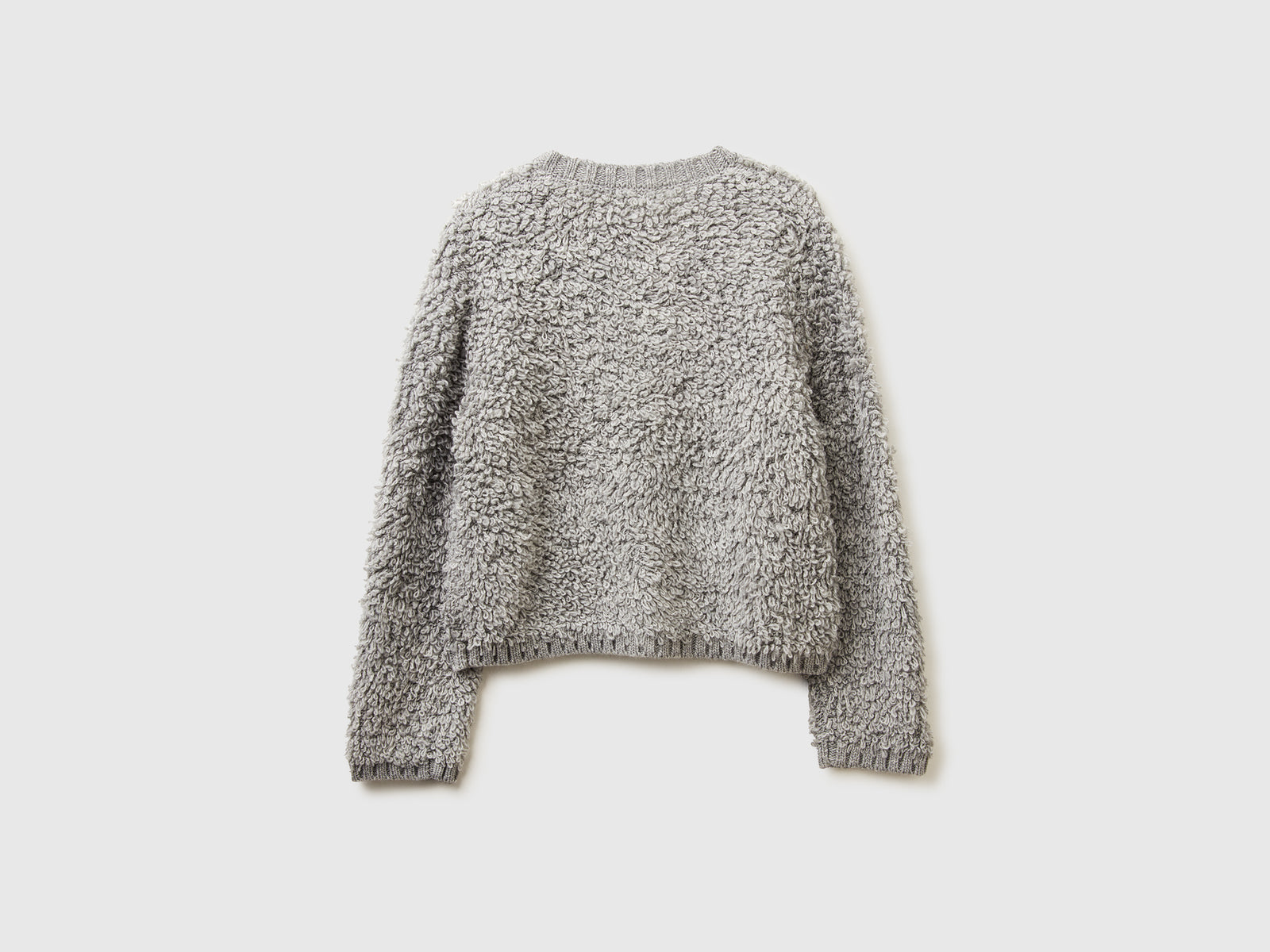 Giacchina in maglia da donna grigio chiaro 2 | Benetton Outlet