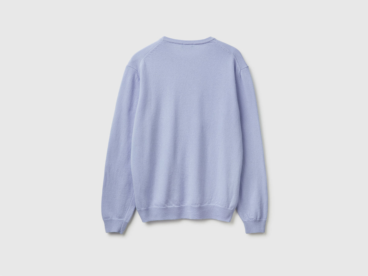 Maglia girocollo carta da zucchero in pura lana Merino