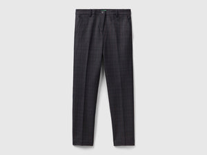 Pantaloni dritti a quadri