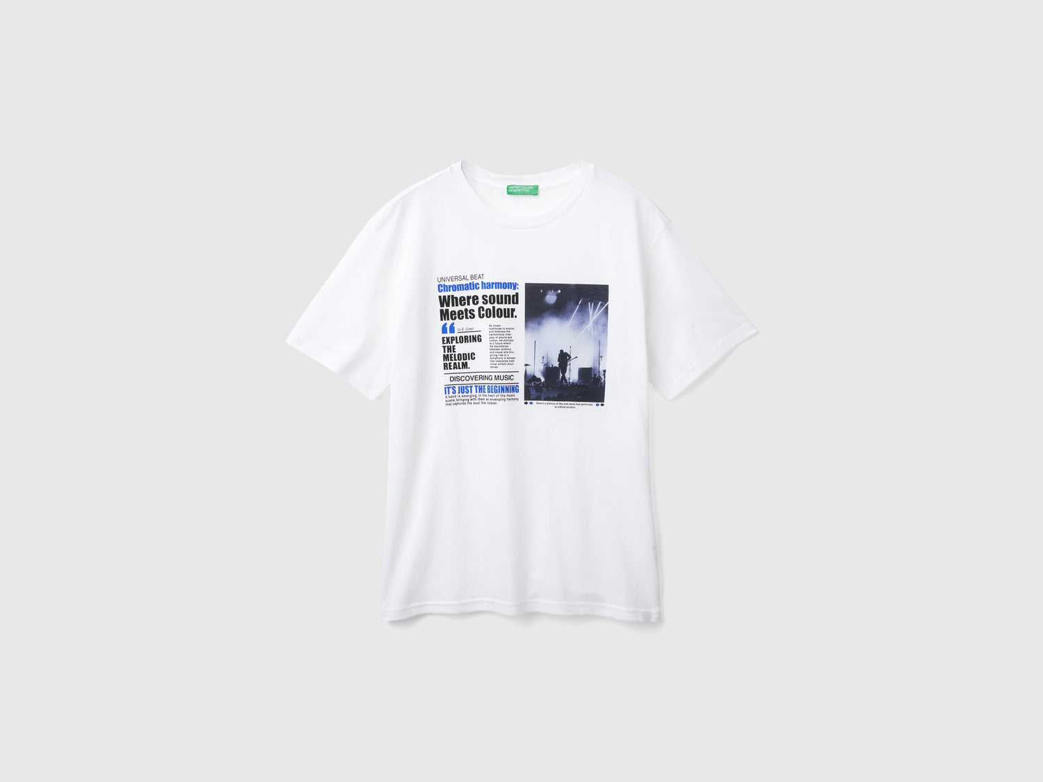 T-shirt con stampa fotografica da uomo bianco | Benetton Outlet