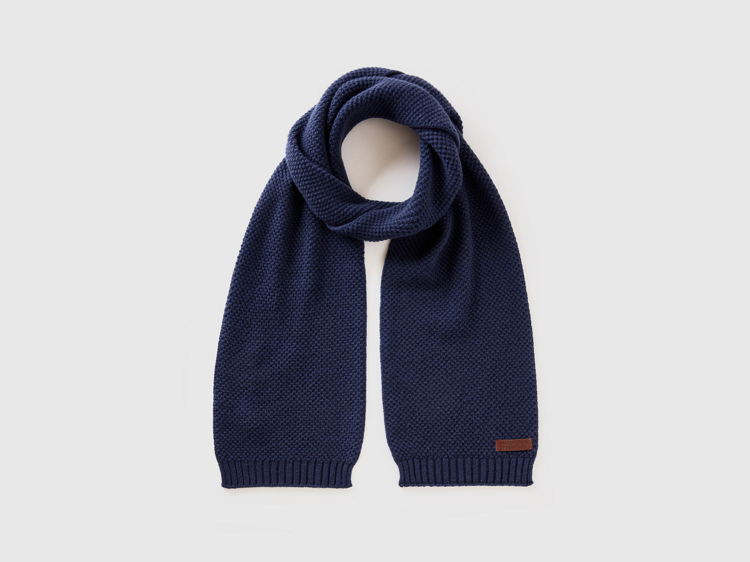 Sciarpa in misto lana da uomo blu scuro | Benetton Outlet