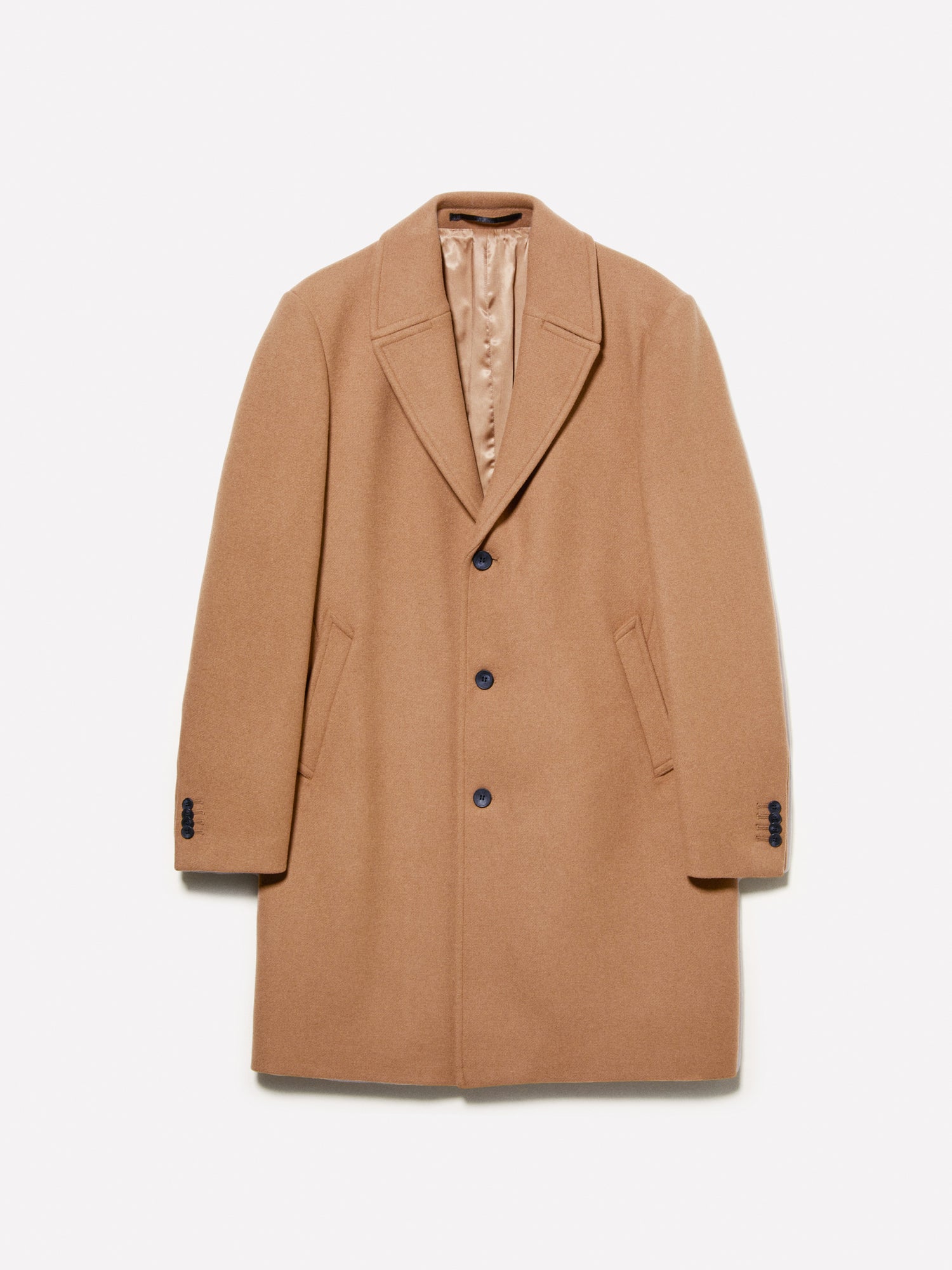 Cappotto lungo monopetto da uomo cammello | Sisley Outlet