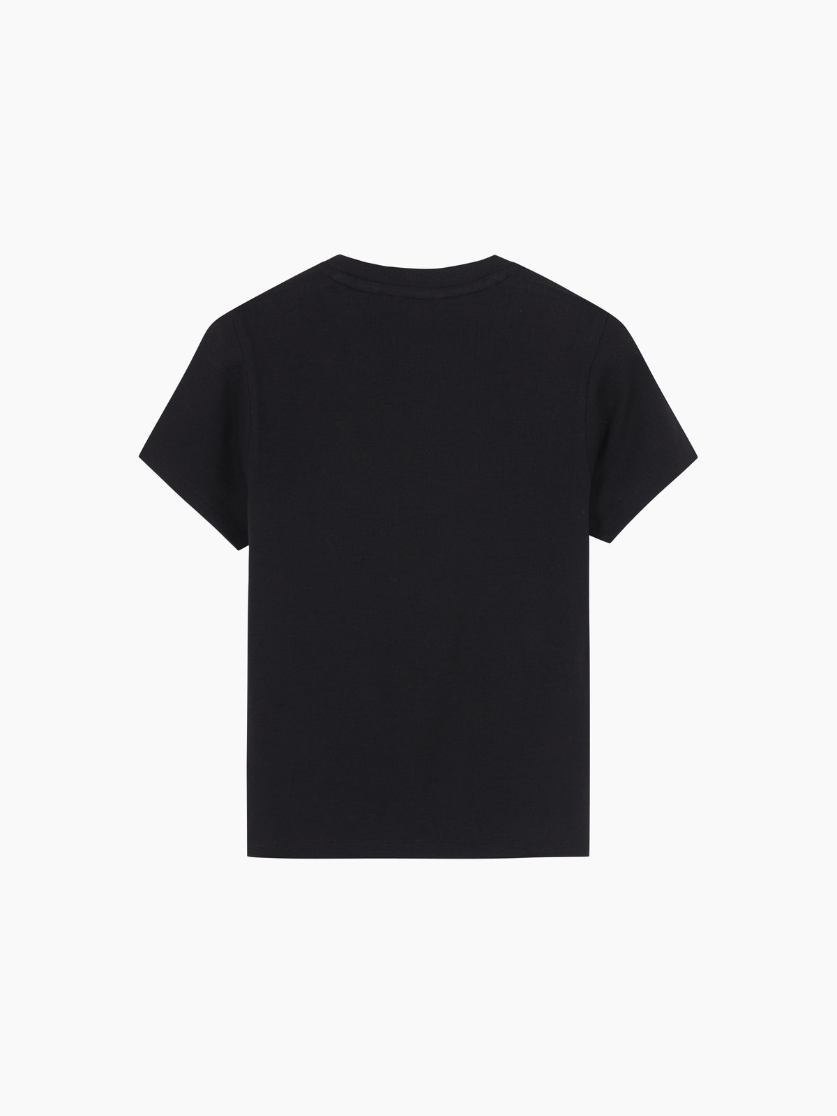 T-shirt a costine con ricamo