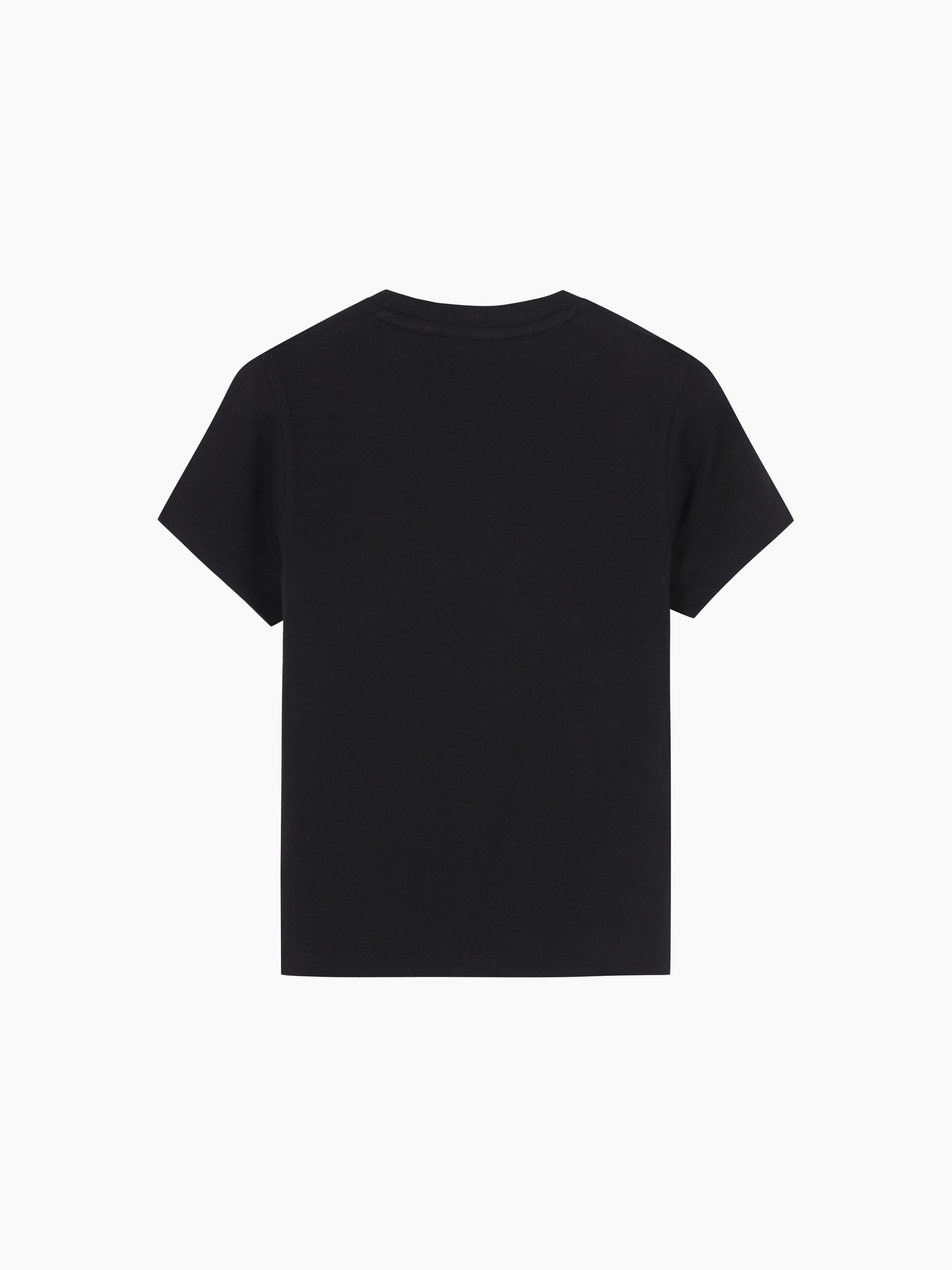 T-shirt a costine con ricamo da donna nero 2 | Sisley Outlet