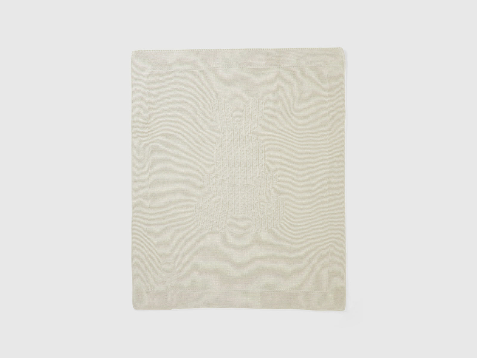 Copertina con coniglietto da neonato bianco 2 | Benetton Outlet