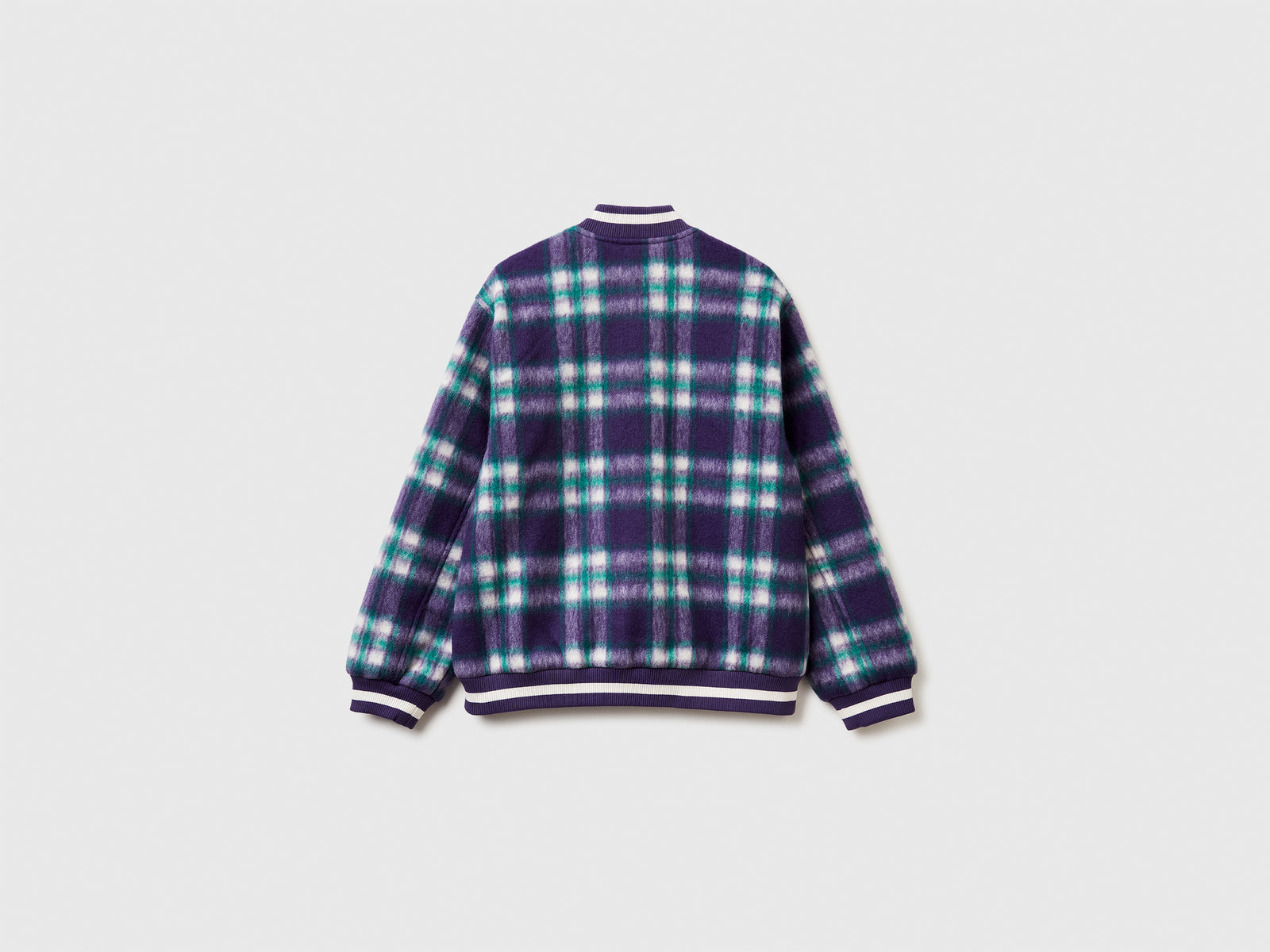 Bomber a quadri da donna blu 2 | Benetton Outlet