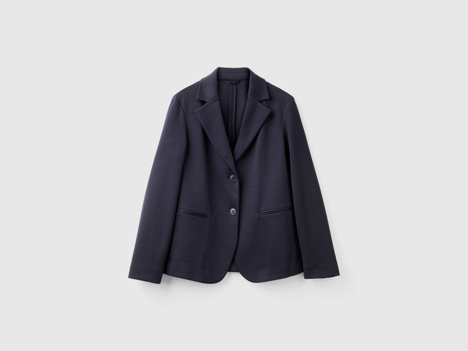 Blazer in misto cotone da donna blu scuro | Benetton Outlet