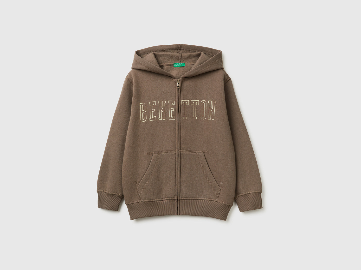 Calda felpa con cappuccio da bambino marrone | Benetton Outlet