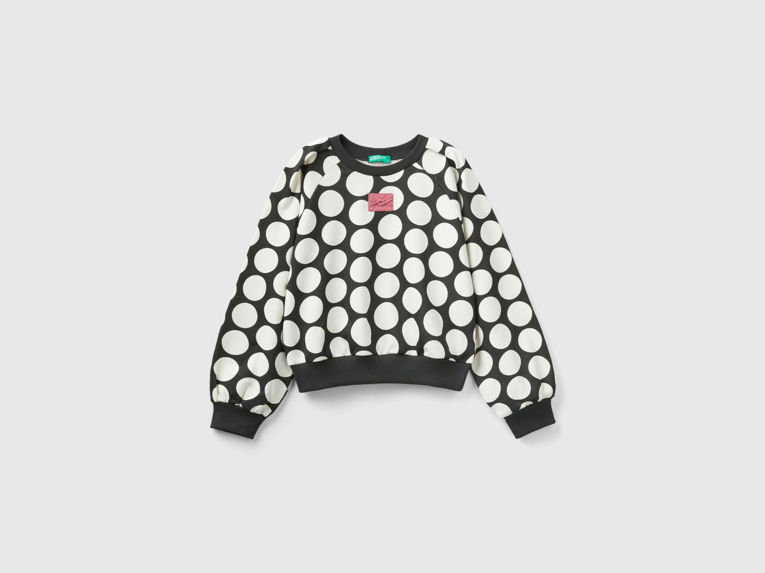 Felpa a pois 100% cotone da bambina multi-color | Benetton Outlet