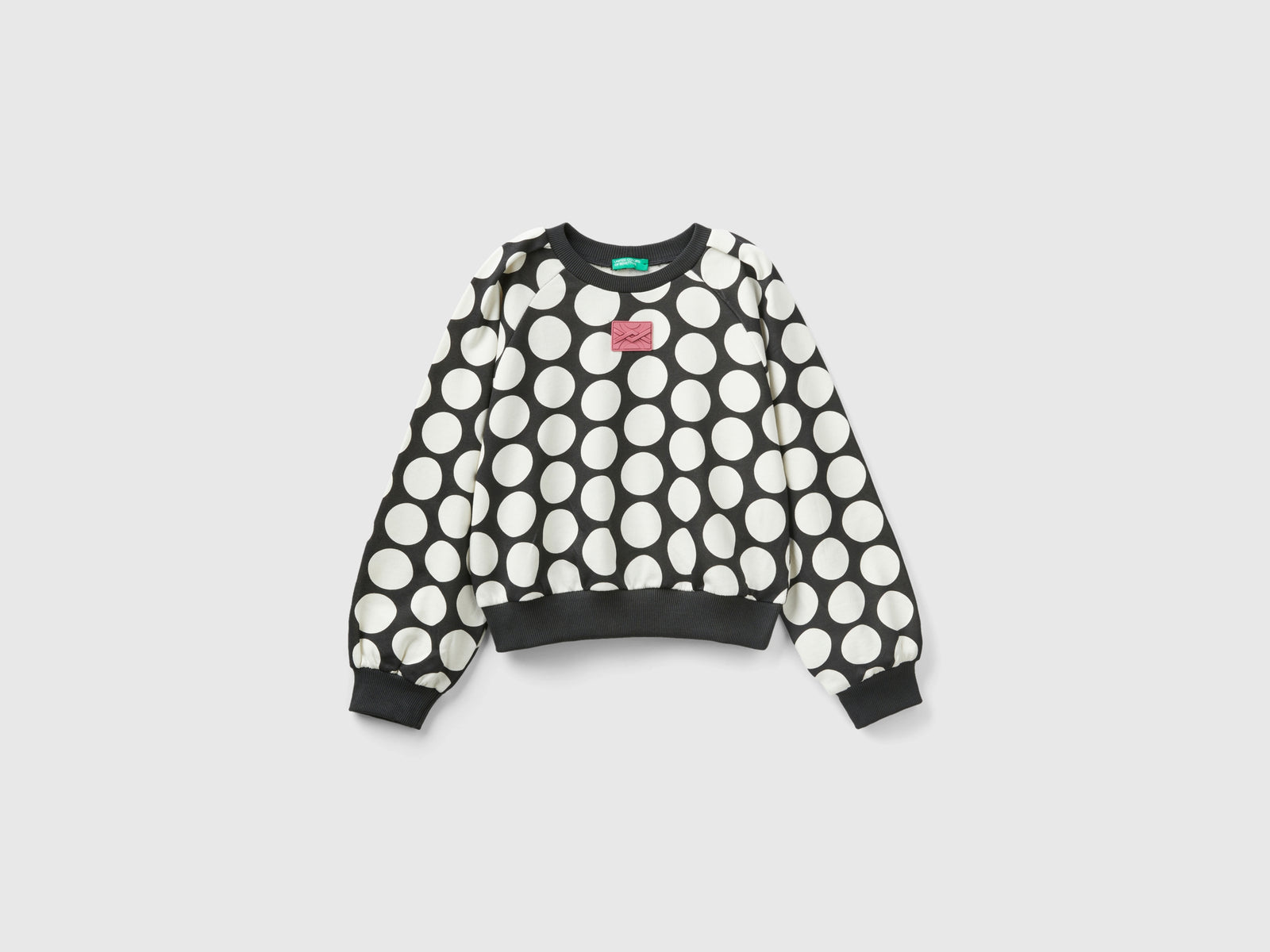 Felpa a pois 100% cotone da bambina multi-color | Benetton Outlet