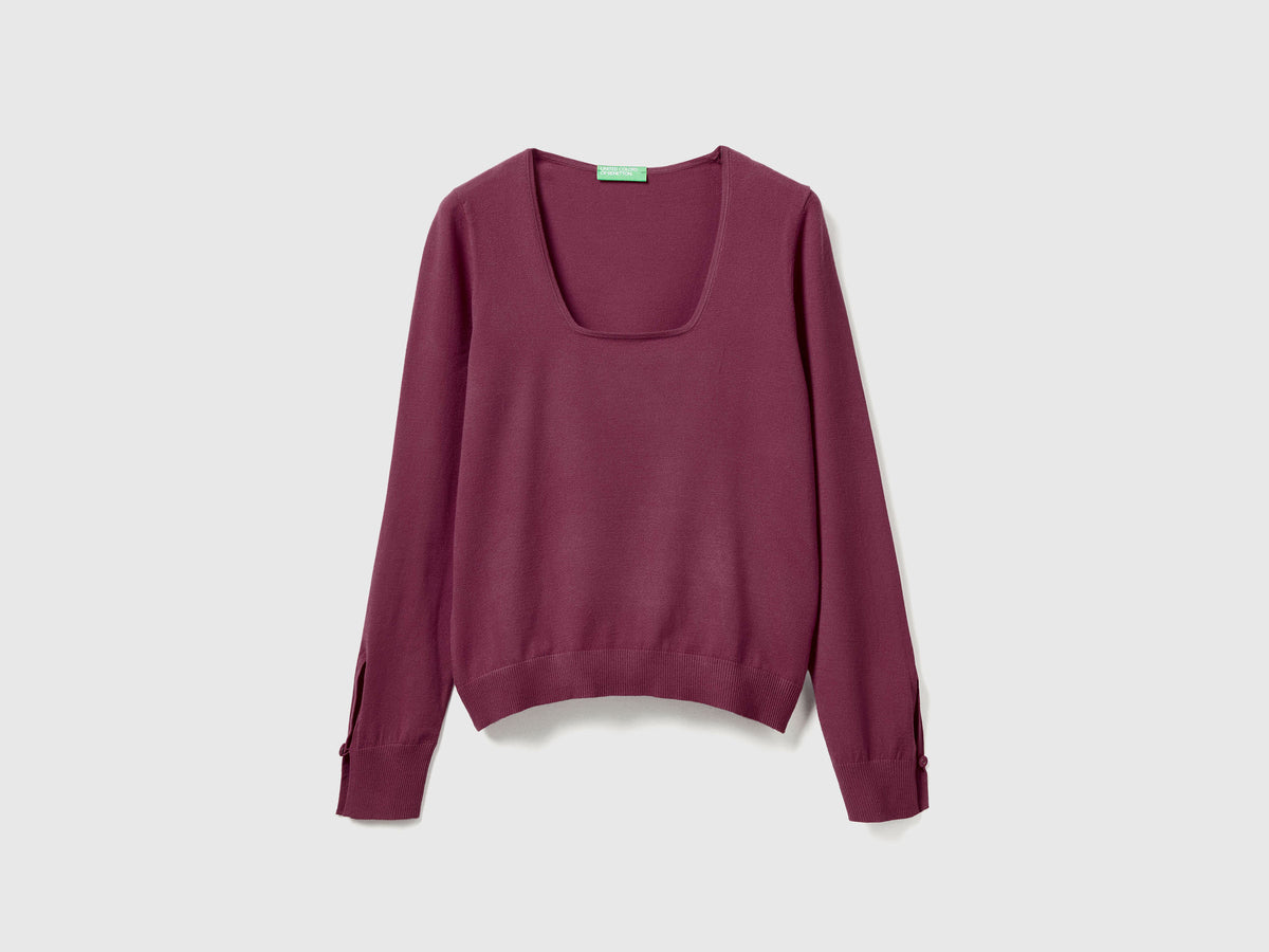 Maglia con scollo quadrato