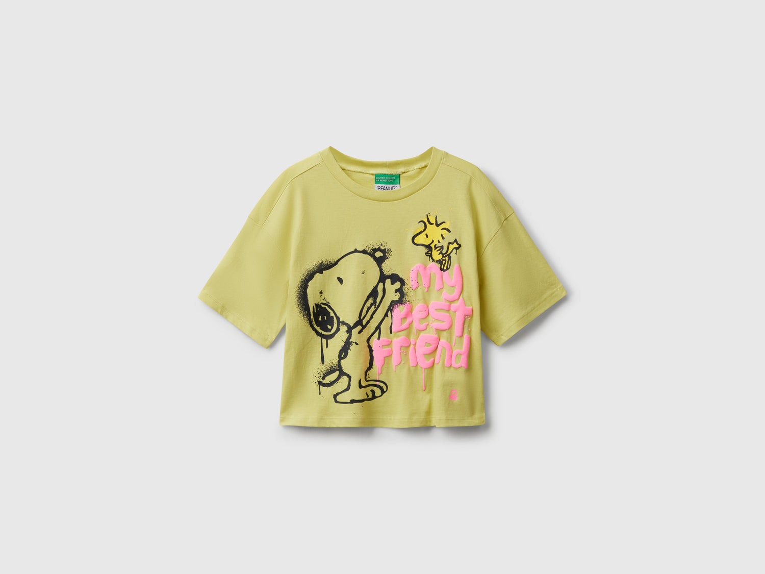 T-shirt boxy fit ©Peanuts da bambina giallo | Benetton Outlet