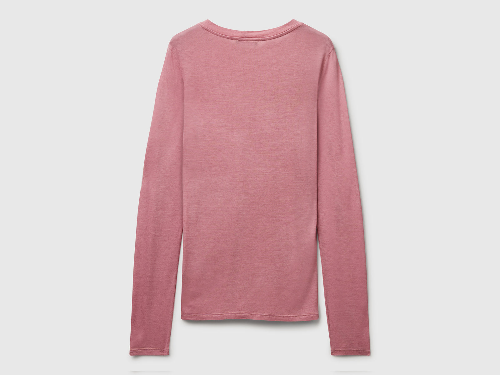 T-shirt in misto viscosa e cashmere da donna rosa 2 | Benetton Outlet