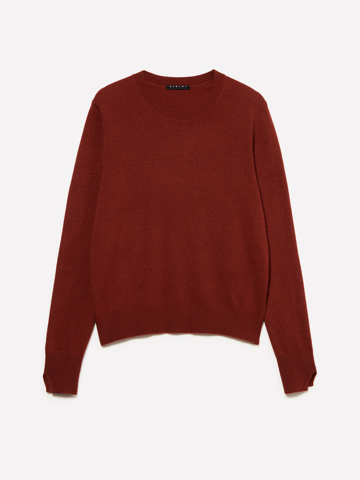 Maglia girocollo rosso mattone