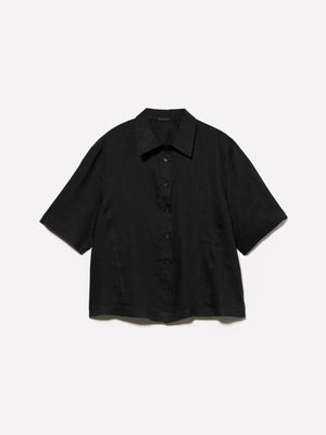 Camicia a maniche corte in 100% lino