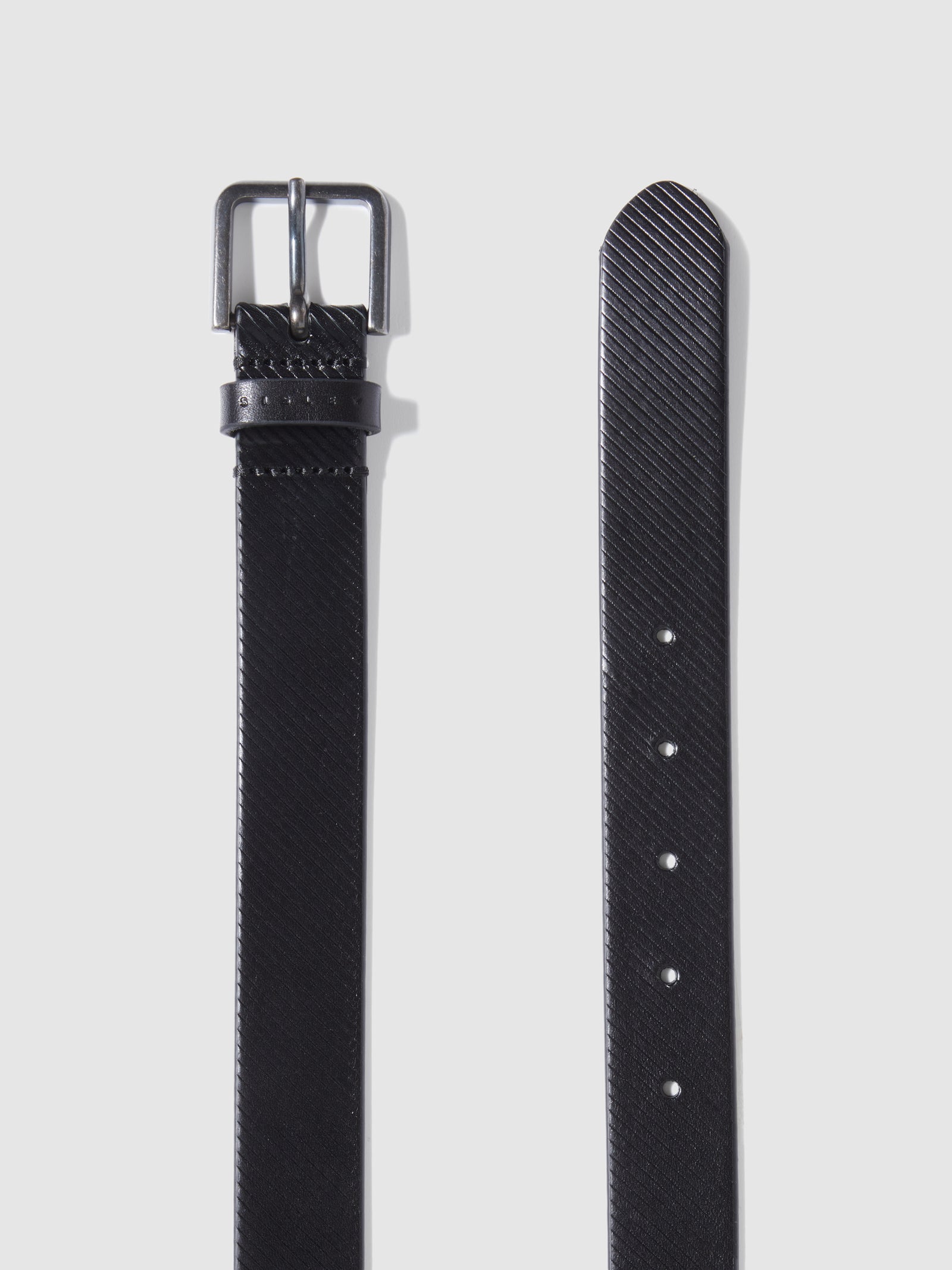 Cintura 100% pelle stampata da uomo nero 2 | Sisley Outlet