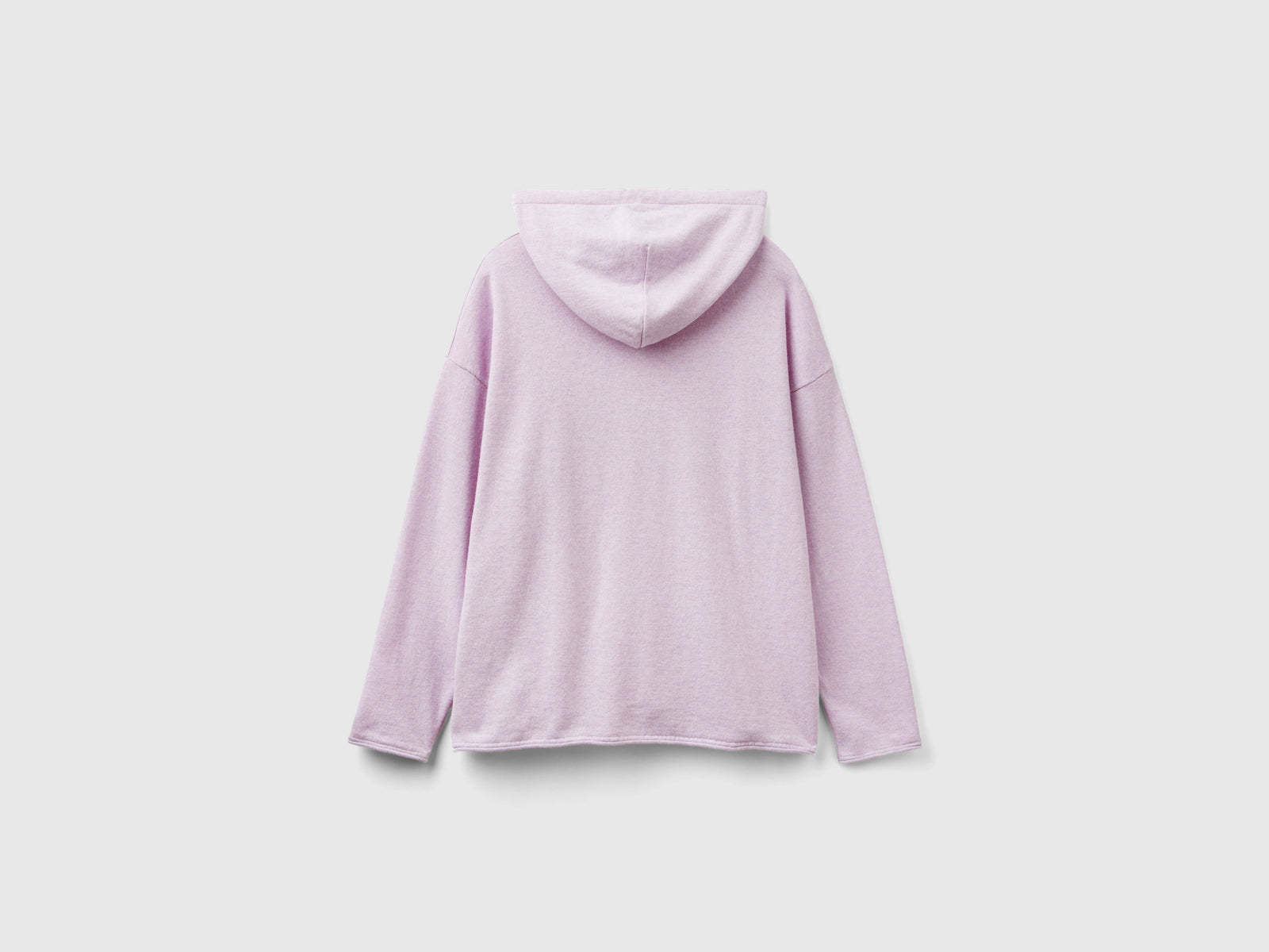 Maglia chiaro misto cashmere con cappuccio da donna lilla 2 | Benetton Outlet