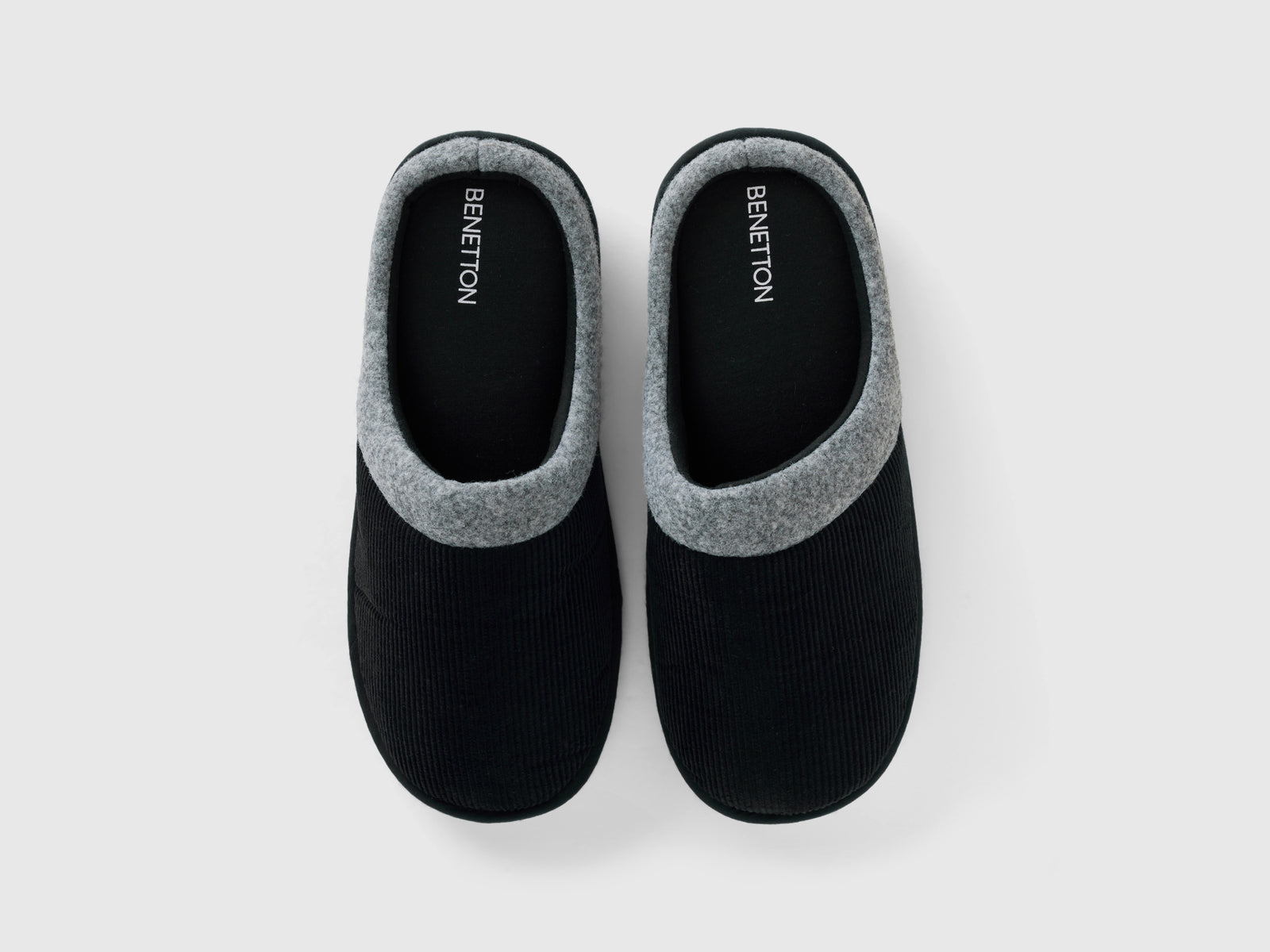 Ciabatte in velluto da uomo grigio scuro 4 | Benetton Outlet