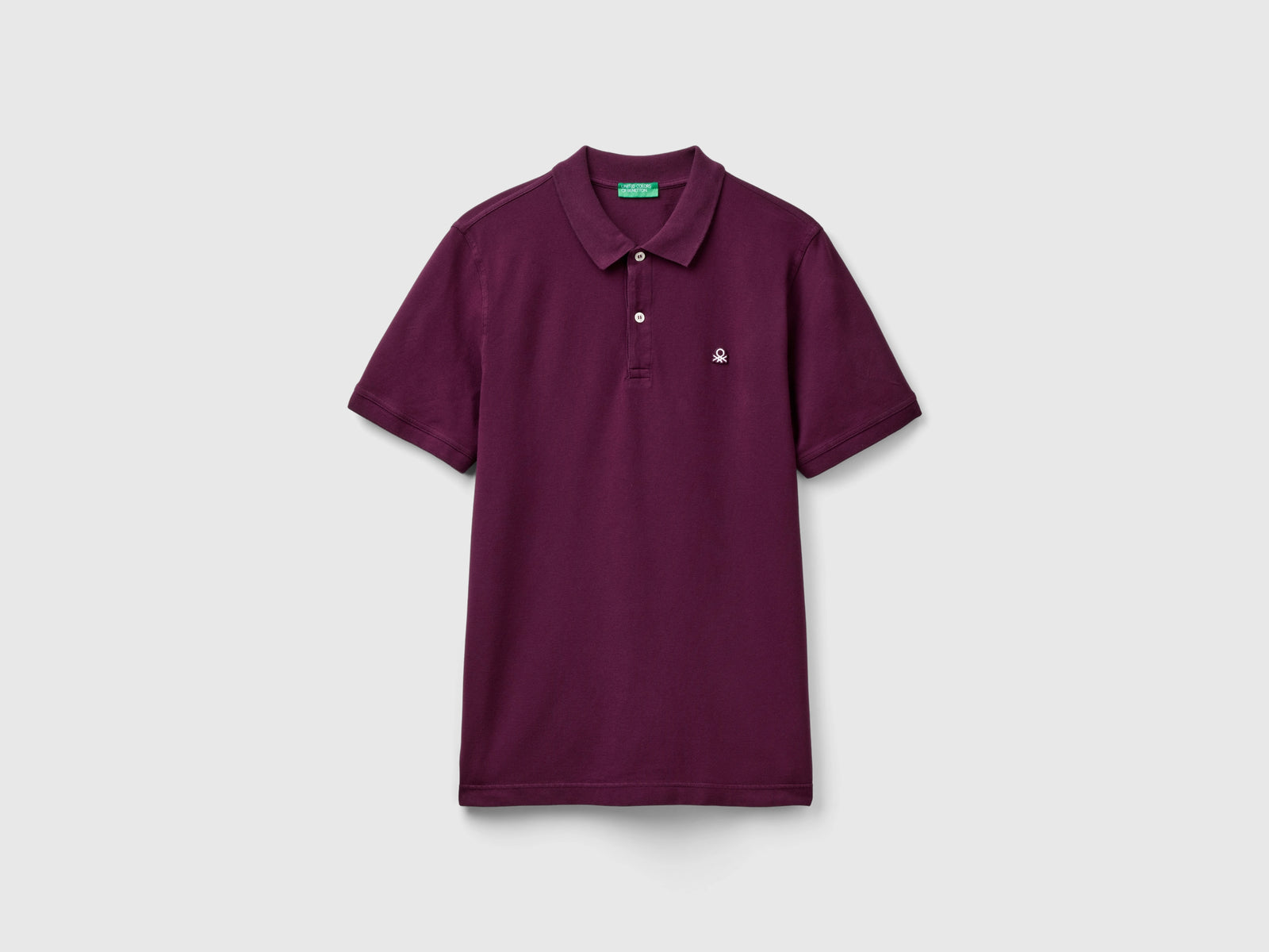 Polo viola scuro slim fit da uomo malva scuro | Benetton Outlet
