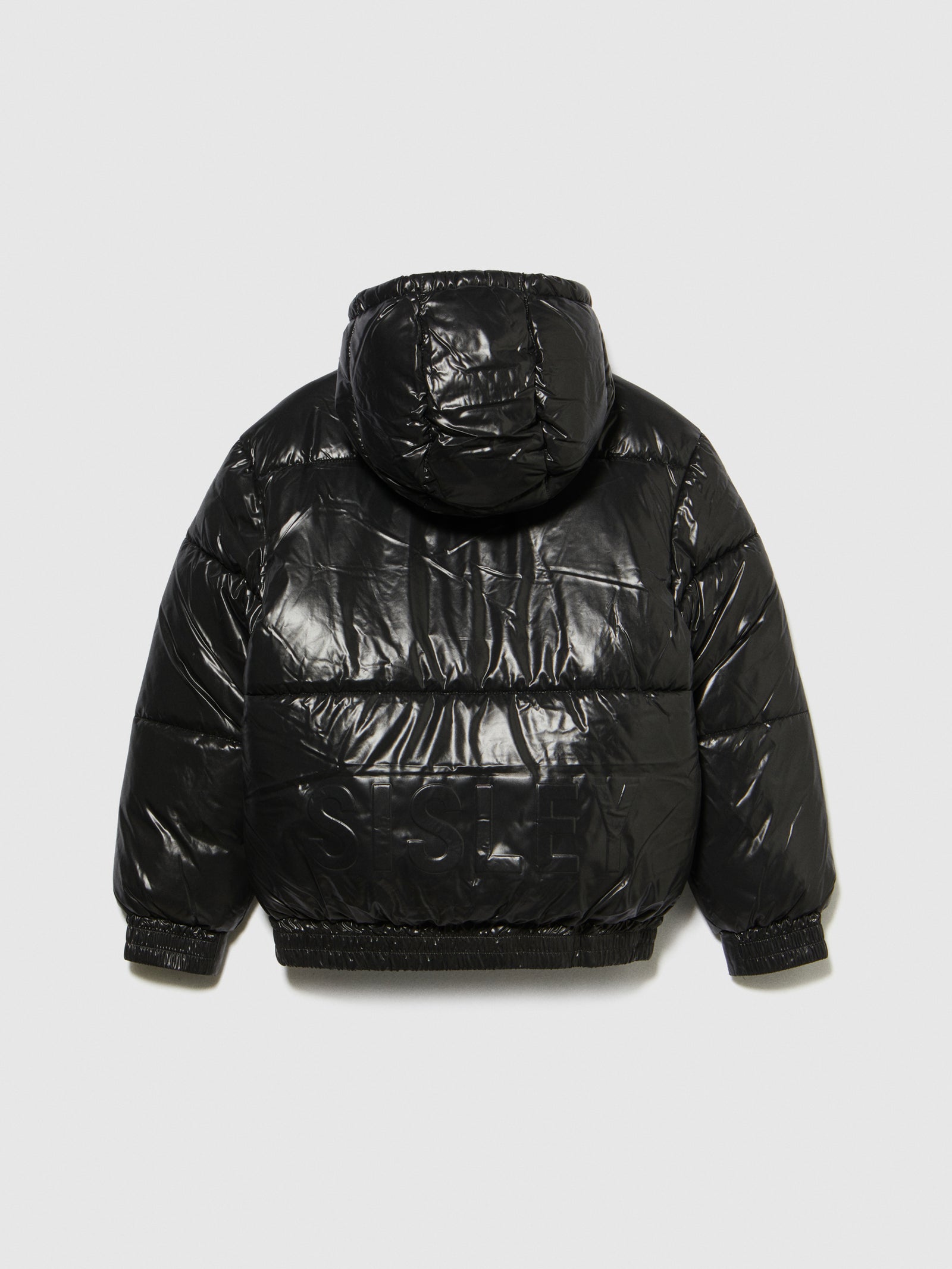 Giubbotto imbottito con stampa a rilievo da bambino nero 2 | Sisley young Outlet