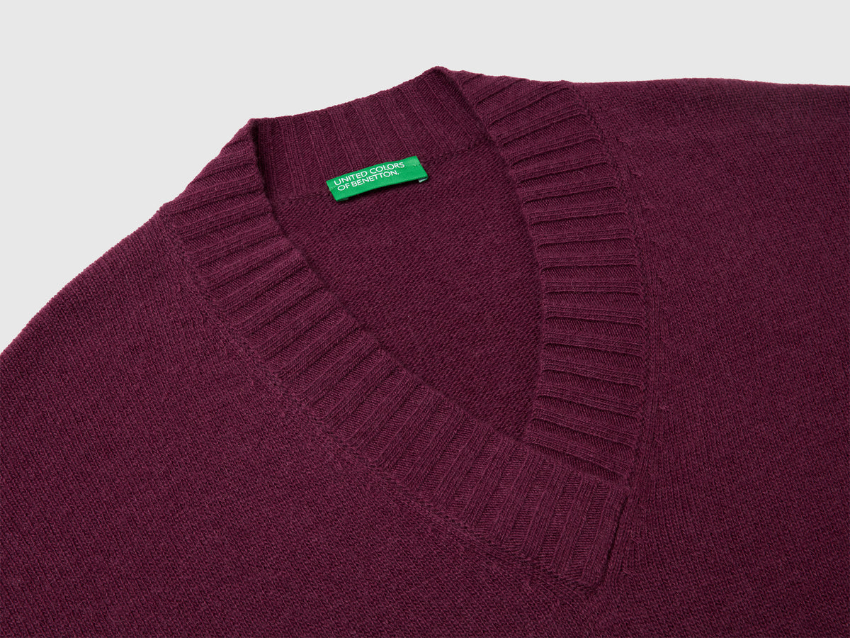 Maglione over fit in misto lana