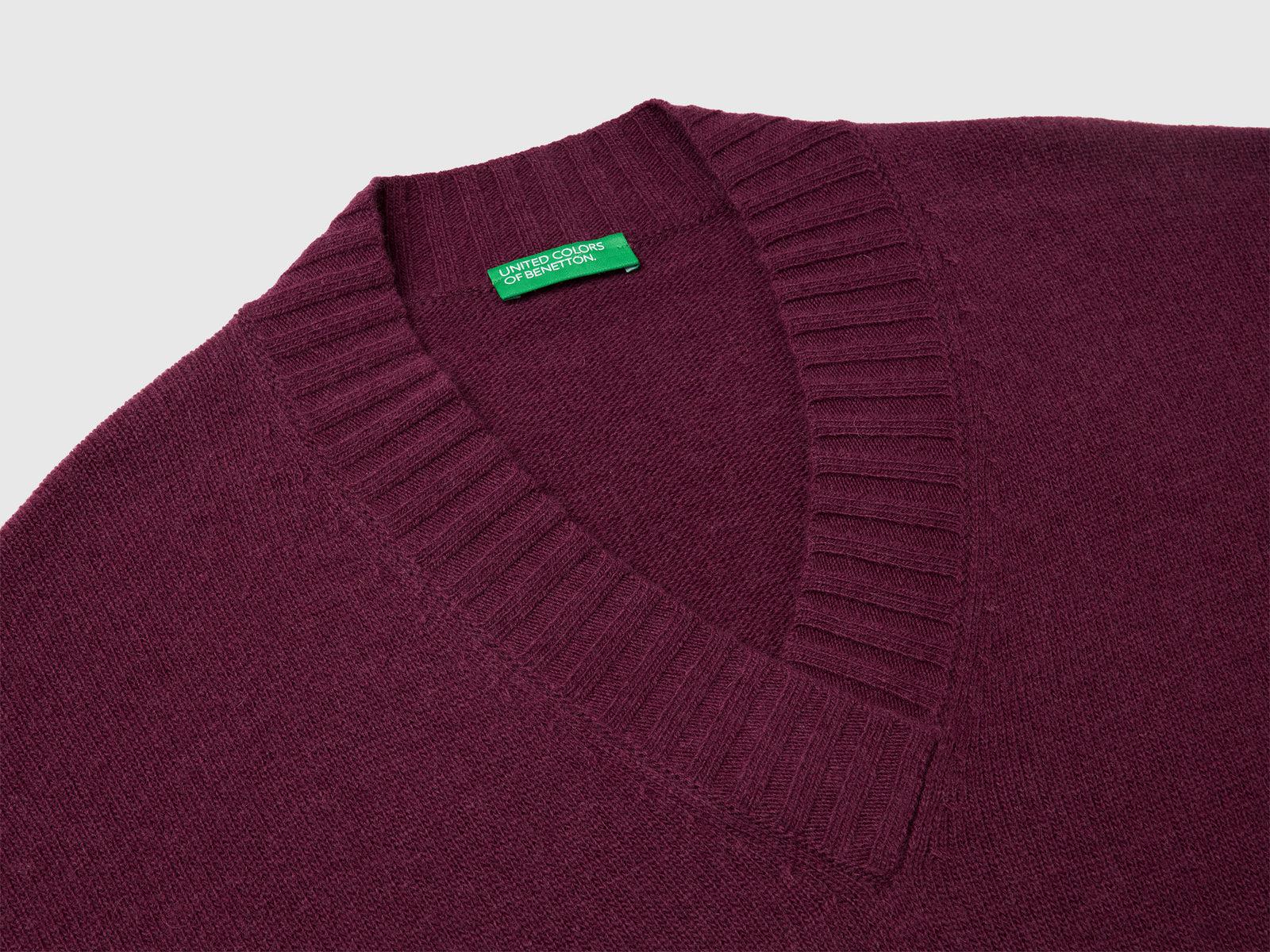 Maglione over fit in misto lana da donna prugna 3 | Benetton Outlet