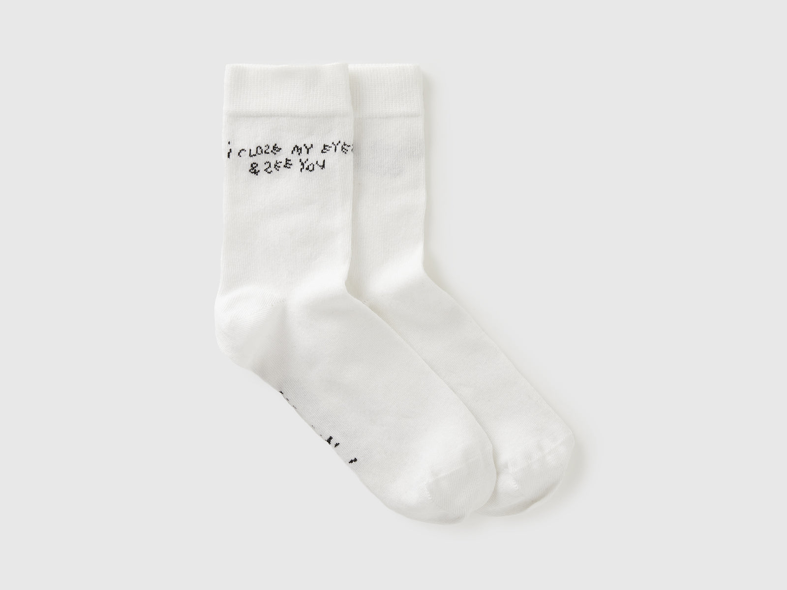 Calzini con scritte Coco Capitán da uomo bianco | Benetton Outlet