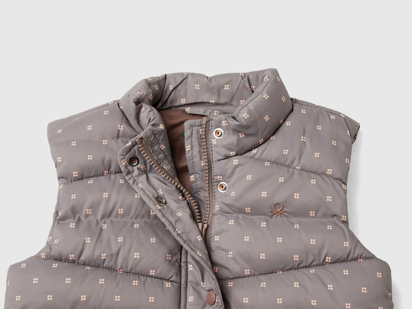 Gilet imbottito "Rain Defender" da bimba tortora 3 | Benetton Outlet