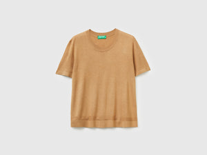 Maglia manica corta in misto seta