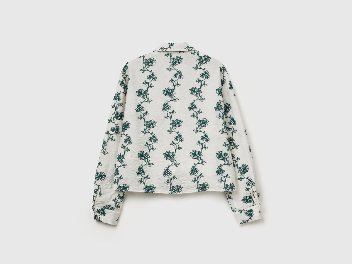 Camicia con ricamo fiori