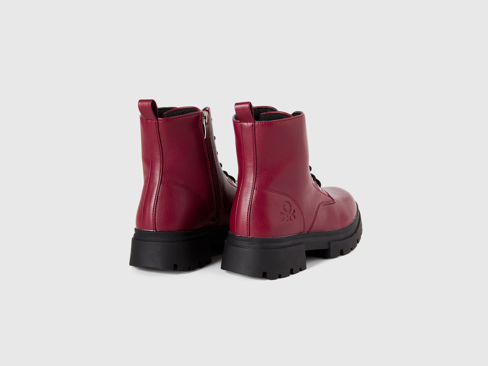 Anfibi stringati da bambino bordeaux 2 | Benetton Outlet